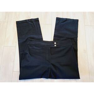 Chico's Women's 3 Black Cotton Blend Pants Size XL‎ Career Stretch Pockets